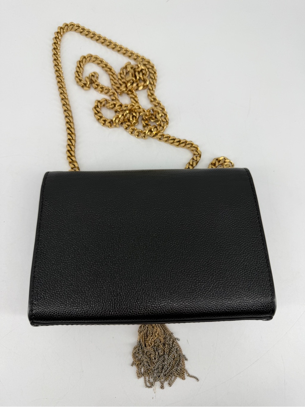 Saint Laurent Kate Monogramme Black with Gold Tassel Bag - Picture 8 of 14